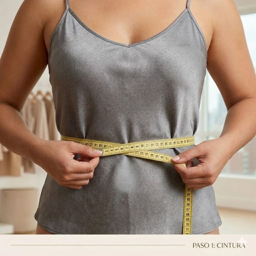 Elegir talla de faja correcta, medir la cintura