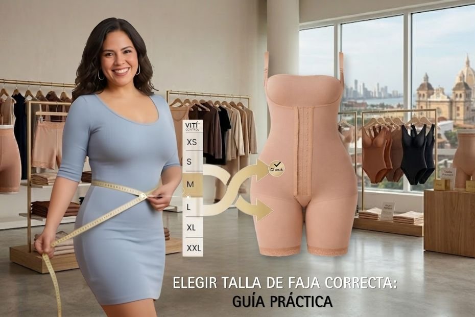 Elegir talla de faja correcta tienda en Cartagena Colombia