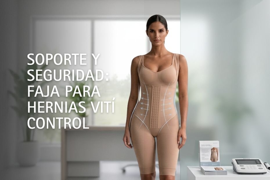 control.jpg Mujer usando faja de la línea de estructura VITÍ® CONTROL para soporte abdominal seguro y protección de hernias.