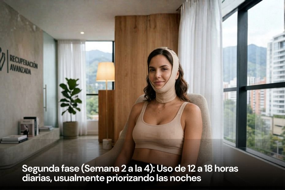 Segunda fase de recuperación facial con mentonera VITÍ® CONTROL: uso nocturno.
