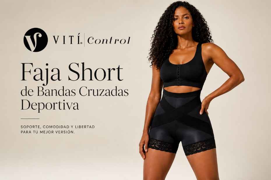 Faja short deportiva de bandas cruzadas VITÍ CONTROL